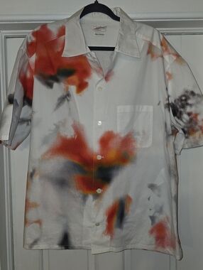 Alexander McQueen Abstract Patterned Shirt in Multicolor Cotton 17 XXL